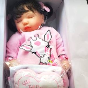 20 Inch Light Skin Little Girl Lifelike Reborn Baby Silicone body Lovely Doll